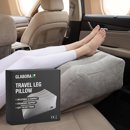 Travel Leg Pillow GLABORA - lifestyle with packaging