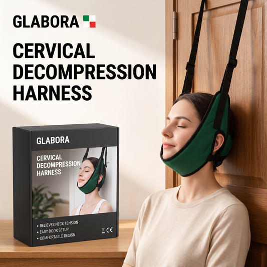 Cervical Decompression Harness GLABORA - lifestyle with packaging