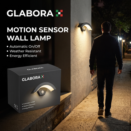 Motion Sensor Wall Lamp GLABORA - lifestyle with packaging