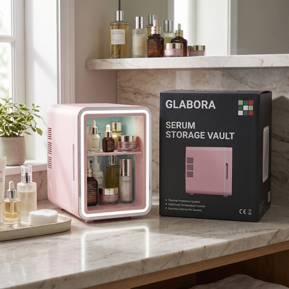 Serum Storage Vault GLABORA - lifestyle with packaging