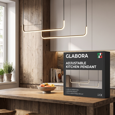 Suspension moderne avec éclairage LED réglable - Design élégant pour une atmosphère chaleureuse dans la cuisine