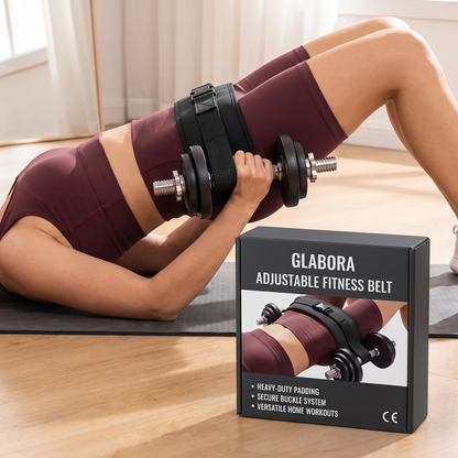 Adjustable Fitness Belt GLABORA - Black variant