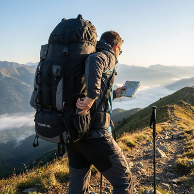 Sac à dos de randonnée imperméable de 90 litres avec confort ergonomique - Idéal pour les randonnées et le camping