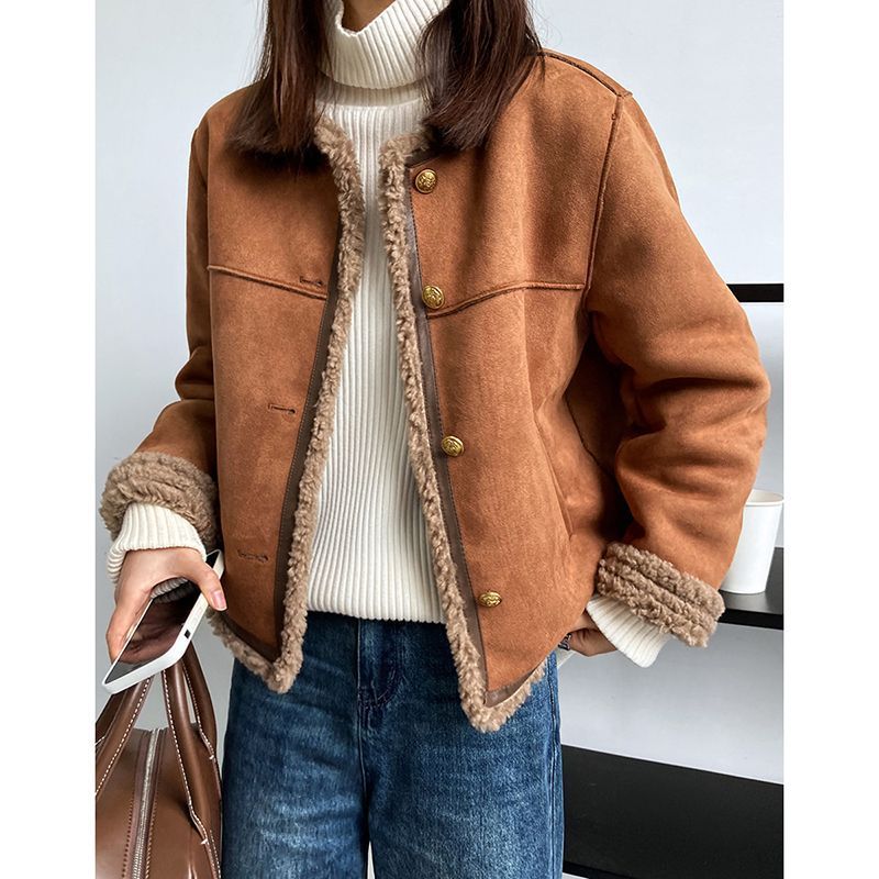 Cleo | Oversize-Damenjacke in Lammfelloptik - Kuschelige Weichheit