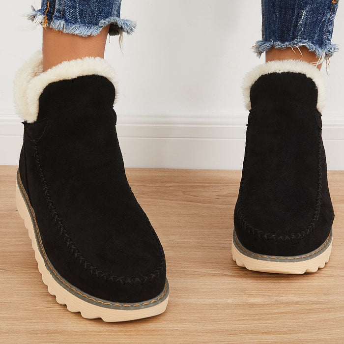 Nicoletta | Stivaletti Donna con Platform e Interno Felpato - Calore Quotidiano
