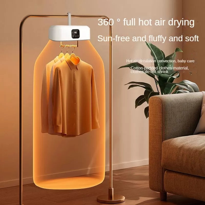 Portable Foldable Dryer with Timer and Efficient Heating | Ideal Drying for Apartments and Travel