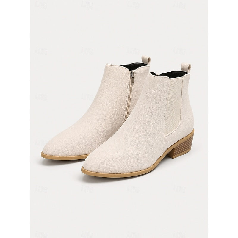 Emilia | Spitze Chelsea-Stiefeletten für Damen mit kleinem Blockabsatz - Eleganz für jeden Tag