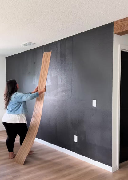 Decorative Wall Panels for Interiors | 3D PVC Adhesive Panels with Wood Effect | Easy Installation to Refresh Any Space
