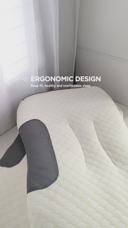 Cuscino Ortopedico Cervicale | Cuscino per la Cervicale con Funzione Massaggio | Supporto Ergonomico per un Riposo Ristoratore
