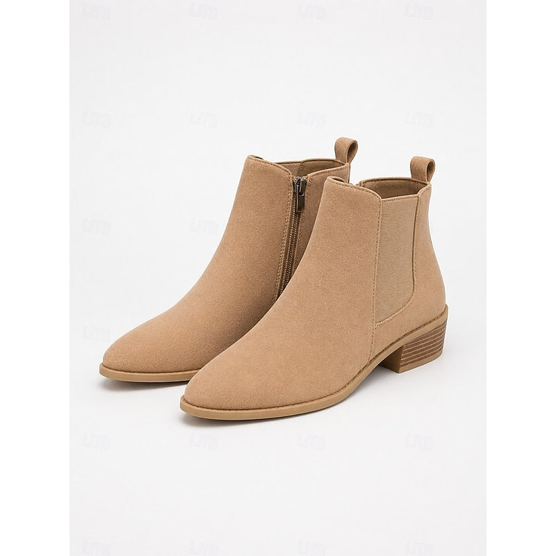 Emilia | Spitze Chelsea-Stiefeletten für Damen mit kleinem Blockabsatz - Eleganz für jeden Tag