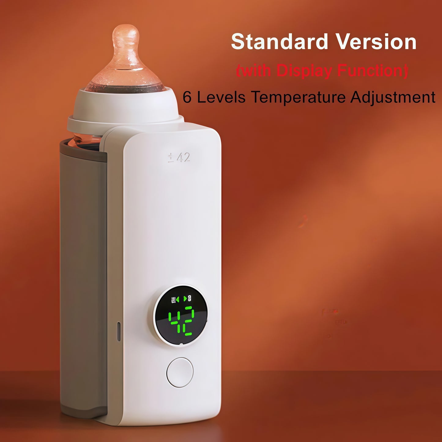 Portable Wireless Bottle Warmer | Rechargeable with Digital Display | Practical Solution for Parents on the Go