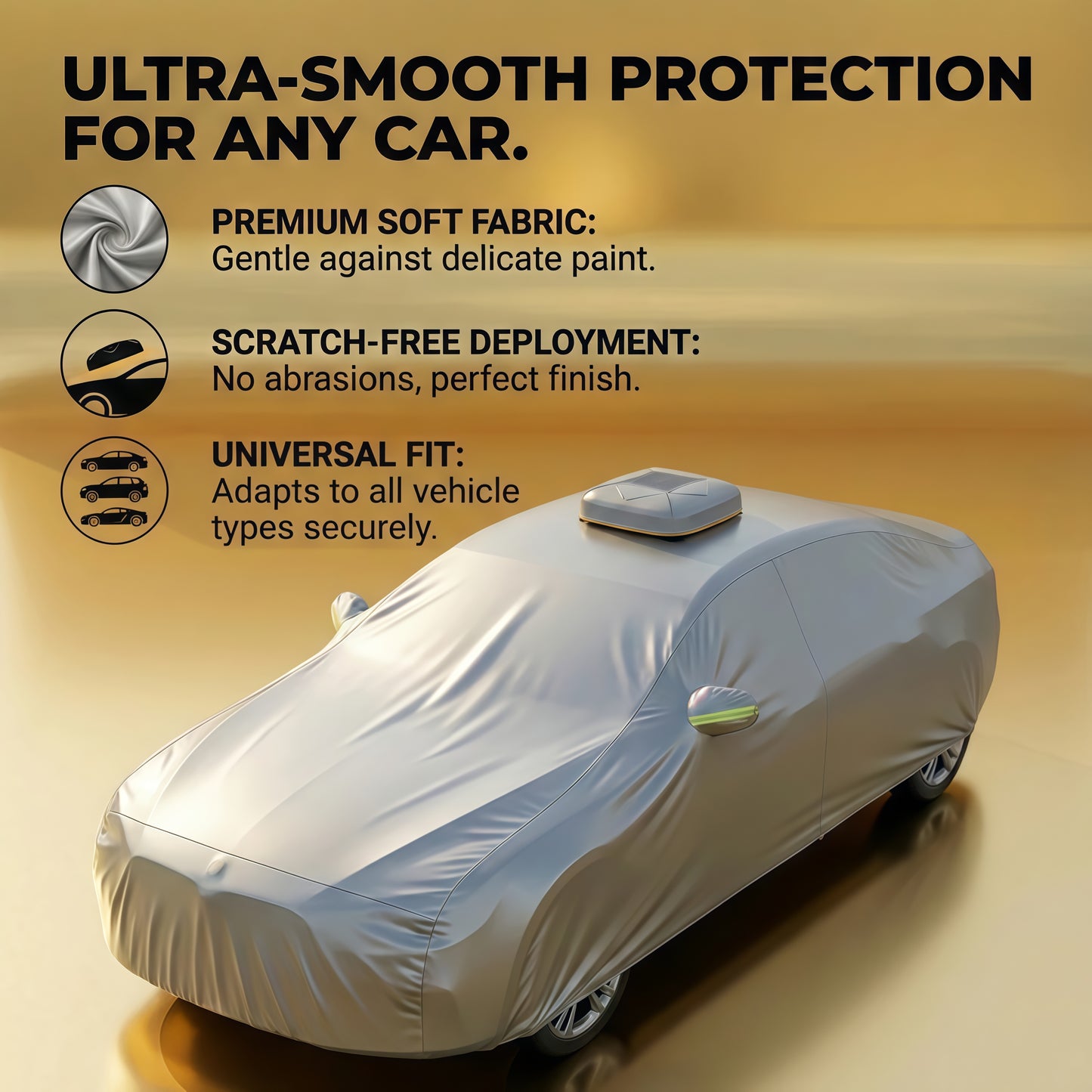 Copertura Auto Solare Automatica Retrattile e Pieghevole I Protezione Intelligente Impermeabile contro Sole e Pioggia