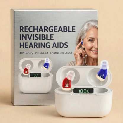 Rechargeable Digital Hearing Aid with Noise Reduction | Discreet Design for Tinnitus Relief