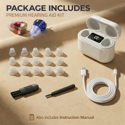 Rechargeable Digital Hearing Aid with Noise Reduction | Discreet Design for Tinnitus Relief