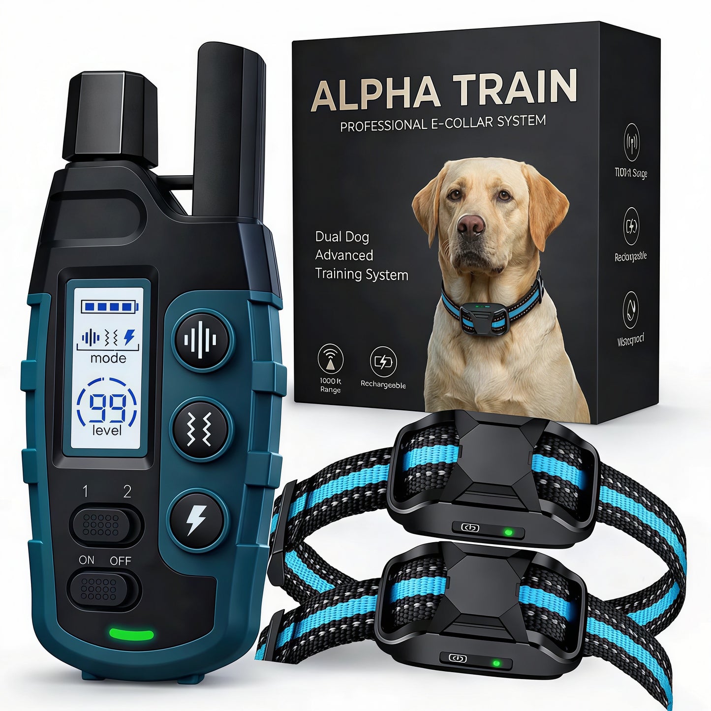 Collare Elettrico per Cani | Collare da Addestramento Impermeabile con 3 Modalità Regolabili | Controllo a Lunga Distanza Fino a 1000 Metri