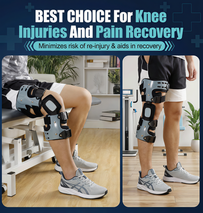 Knee Brace with Medial and Lateral Support | Ergonomic Stabilization to Relieve Osteoarthritis Pain