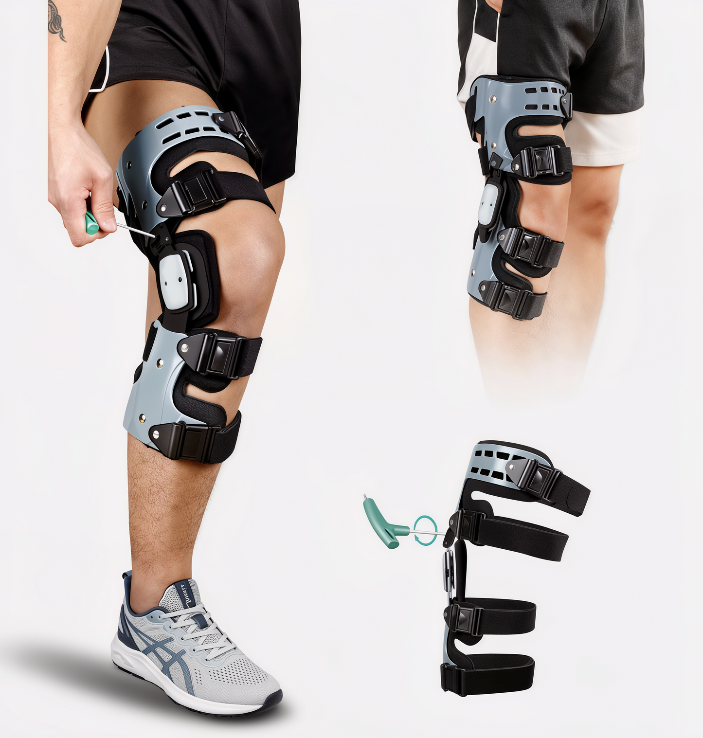 Knee Brace with Medial and Lateral Support | Ergonomic Stabilization to Relieve Osteoarthritis Pain