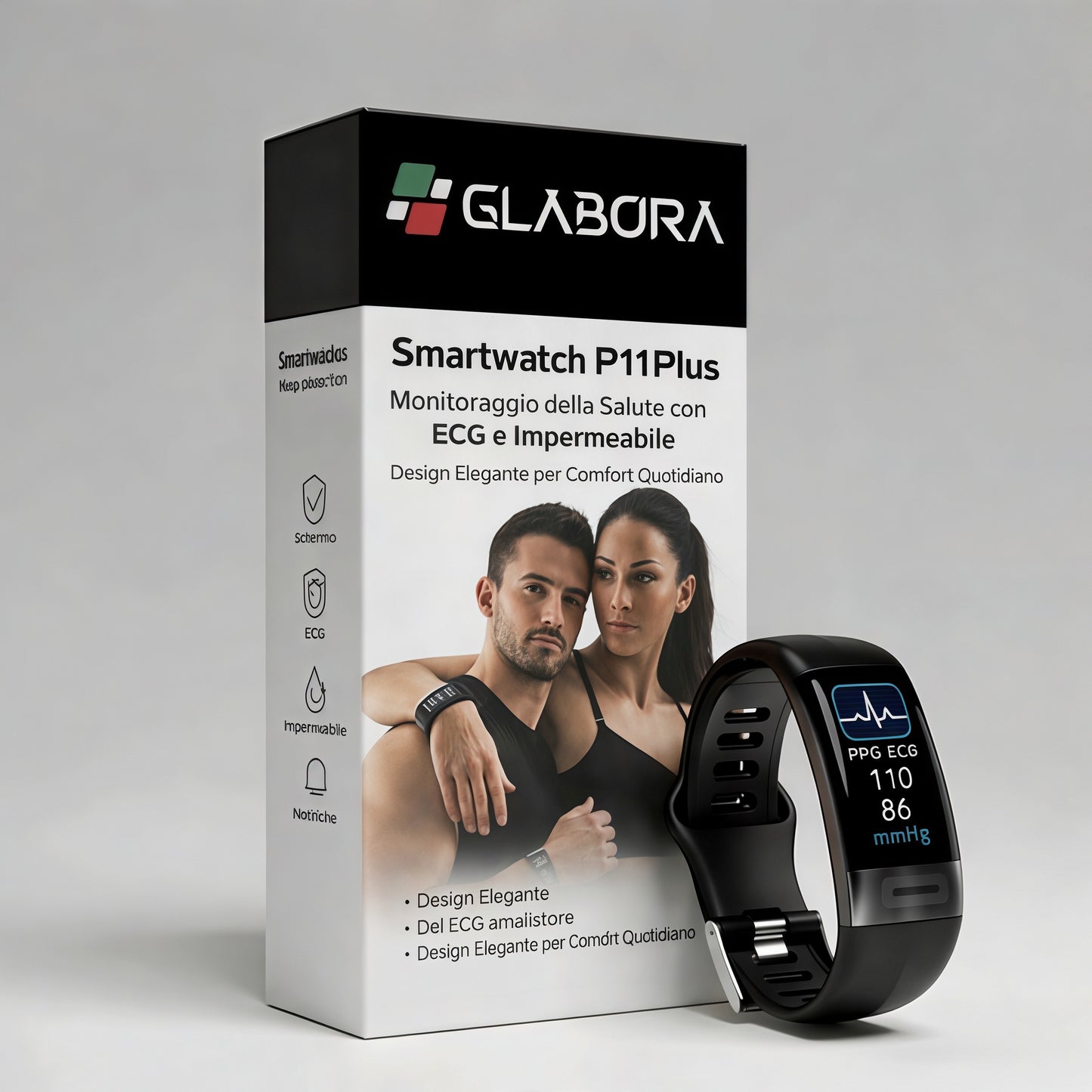 Smartwatch P11Plus | Monitoraggio della Salute con ECG e Impermeabile | Design Elegante per Comfort Quotidiano
