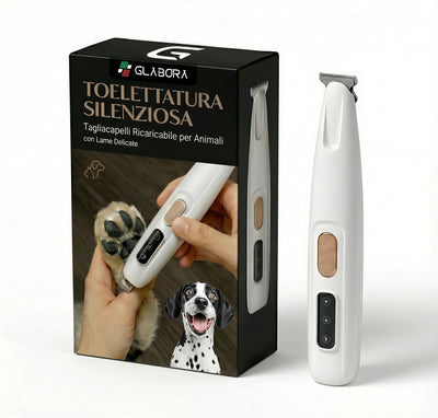 Toilettage silencieux | Tondeuse rechargeable pour animaux avec lames douces | Tondeuse de finition compacte pour chiens et chats