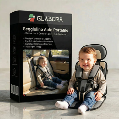 Seggiolino Da Viaggio Compatto | Leggero E Pieghevole Con Imbracatura Sicura | Comodo E Pronto Per Viaggi Con Bambini