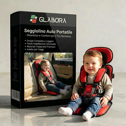 Seggiolino Da Viaggio Compatto | Leggero E Pieghevole Con Imbracatura Sicura | Comodo E Pronto Per Viaggi Con Bambini