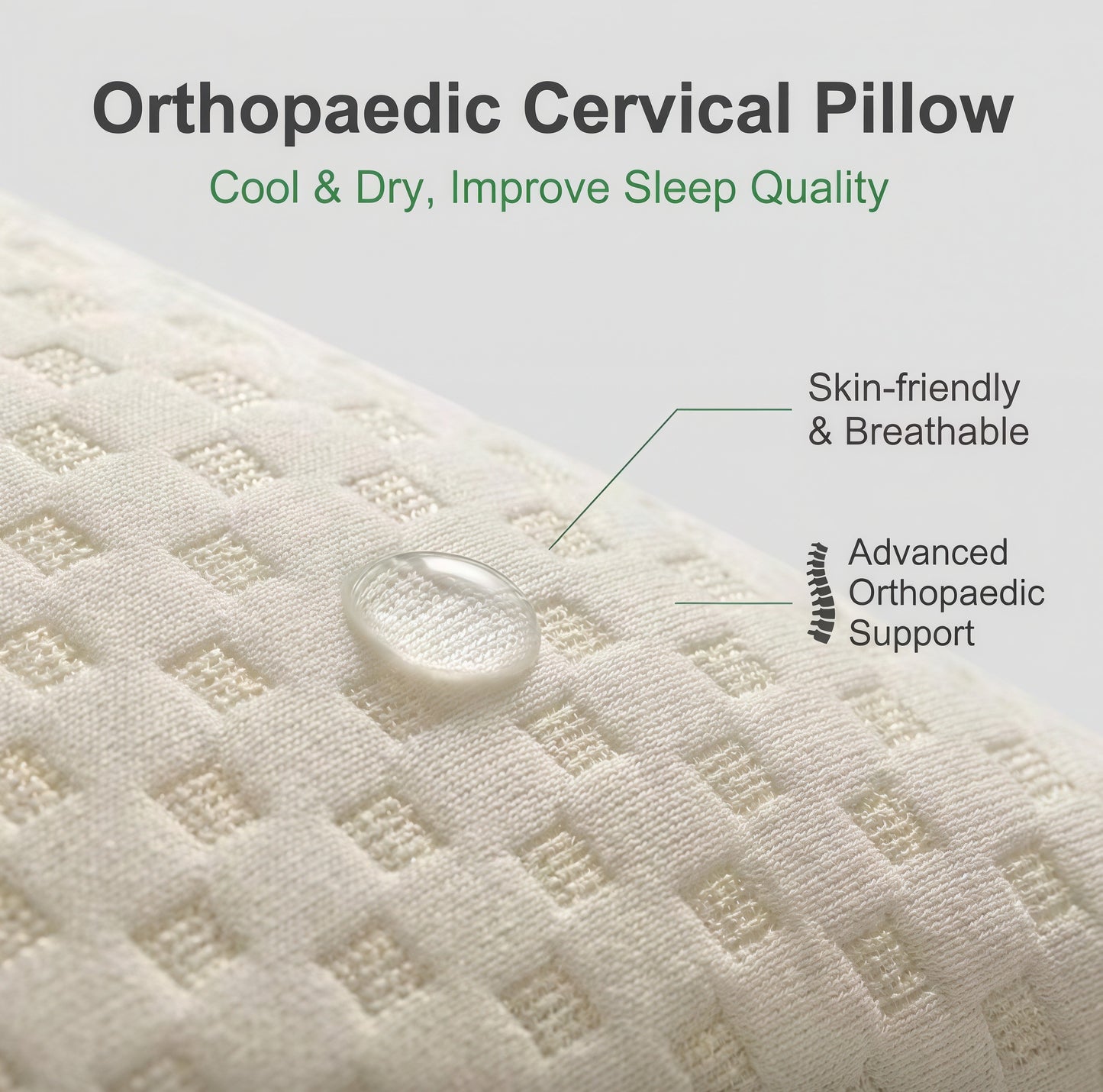 Cuscino Ortopedico Cervicale | Cuscino per la Cervicale con Funzione Massaggio | Supporto Ergonomico per un Riposo Ristoratore