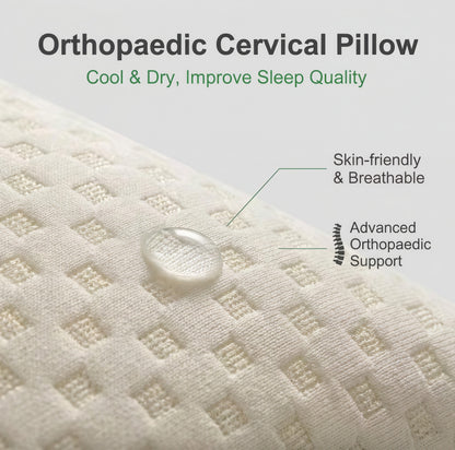 Cuscino Ortopedico Cervicale | Cuscino per la Cervicale con Funzione Massaggio | Supporto Ergonomico per un Riposo Ristoratore