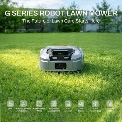 Robot Tagliaerba Automatico con Visione a 360° e GPS Antifurto | Rasaerba Wireless per Giardini Fino a 1000 m²