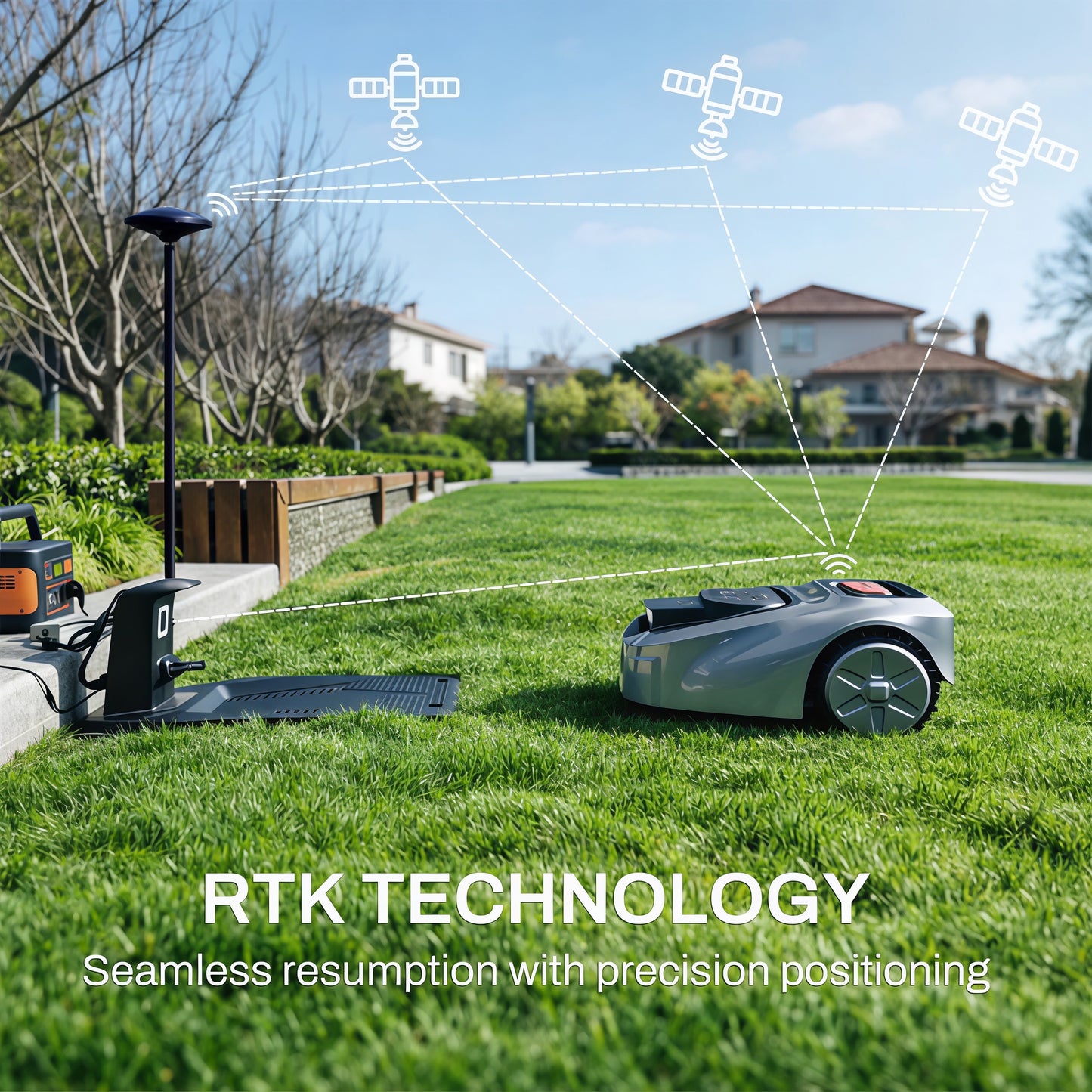 Robot Tagliaerba Automatico con Visione a 360° e GPS Antifurto | Rasaerba Wireless per Giardini Fino a 1000 m²