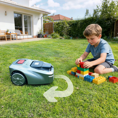 Robot Tagliaerba Automatico con Visione a 360° e GPS Antifurto | Rasaerba Wireless per Giardini Fino a 1000 m²