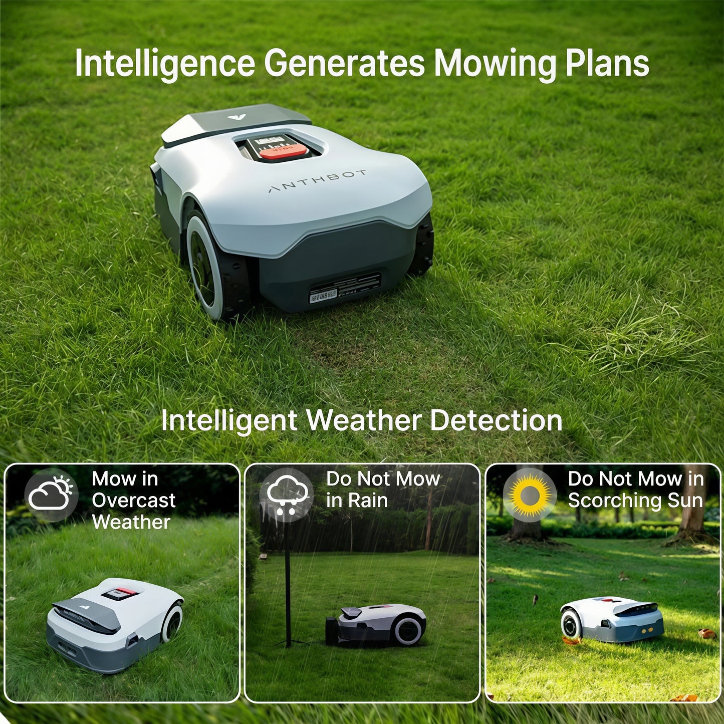 Refurbished Genie 600E AI Automatic Lawn Mower Robot | Up to 900-1000 m² | RTK + 4 Cameras | Reliable with Quality Control