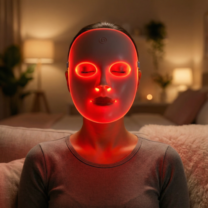 Maschera Viso LED | Terapia della Luce con Ringiovanimento e Collagene | Trattamento Anti-invecchiamento per Pelle Radiosa