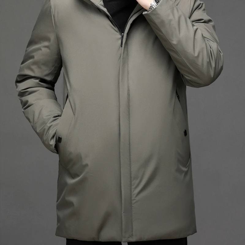 Fabrizio | Men's Winter Jacket with Hood and Quilted Lining - Everyday Understated Style