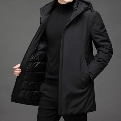 Fabrizio | Men's Winter Jacket with Hood and Quilted Lining - Everyday Understated Style