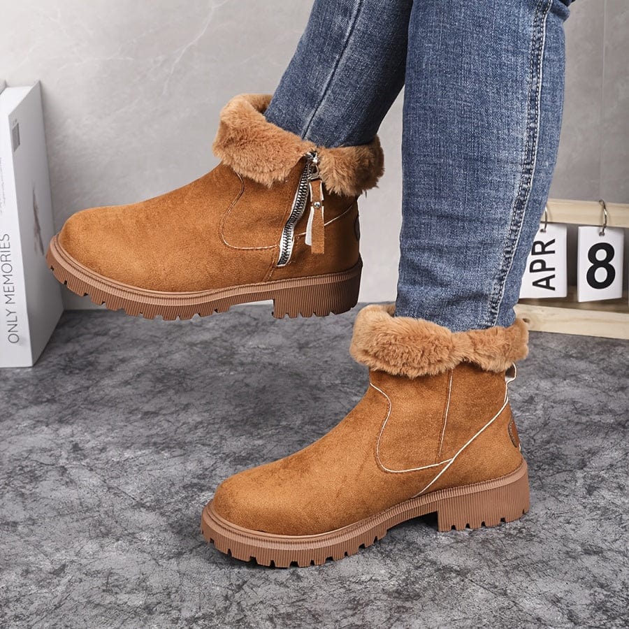 Pierina | Stivaletti Invernali Donna Foderati con Zip Laterale - Calore Chic