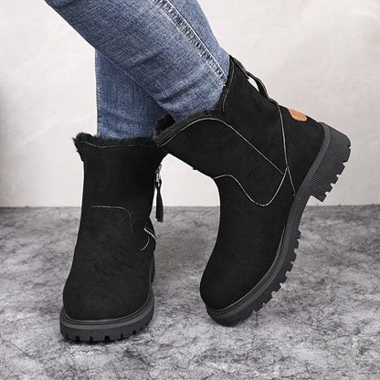Pierina | Stivaletti Invernali Donna Foderati con Zip Laterale - Calore Chic