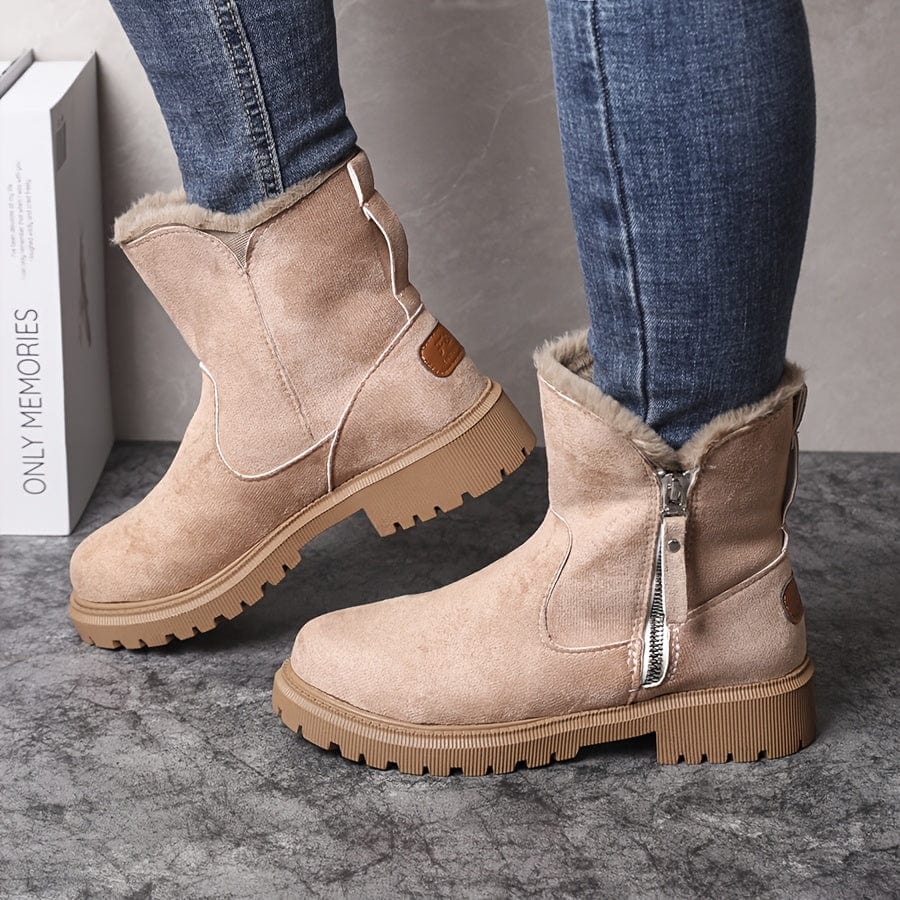 Pierina | Stivaletti Invernali Donna Foderati con Zip Laterale - Calore Chic