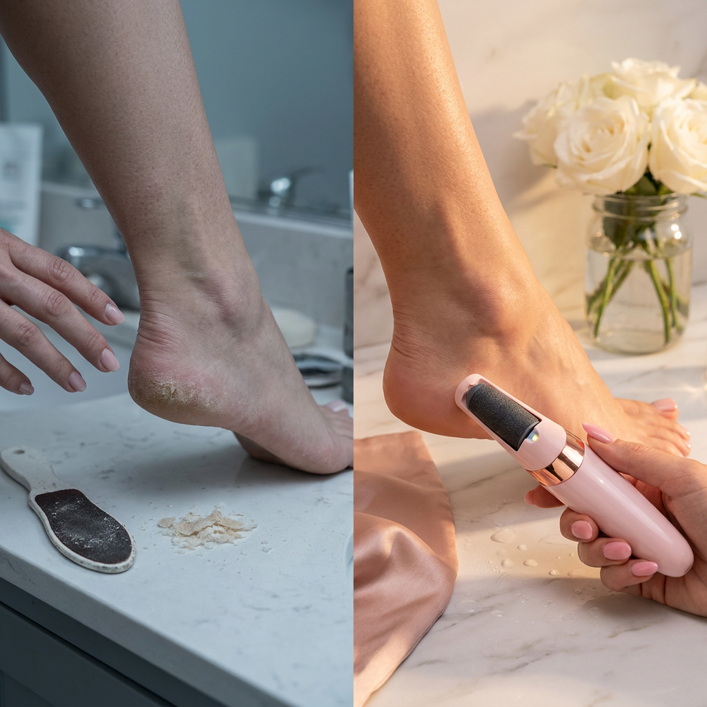 Strumento Elettrico per la Pedicure | Attrezzi per il Pedicure con Testina Professionale per Piedi Lisci e Curati a Casa