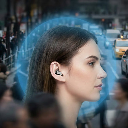 Auricolari Bluetooth Wireless con Cancellazione del Rumore | Design a Basso Profilo per Comfort e Stabilità
