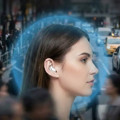 Auricolari Bluetooth Wireless con Cancellazione del Rumore | Design a Basso Profilo per Comfort e Stabilità