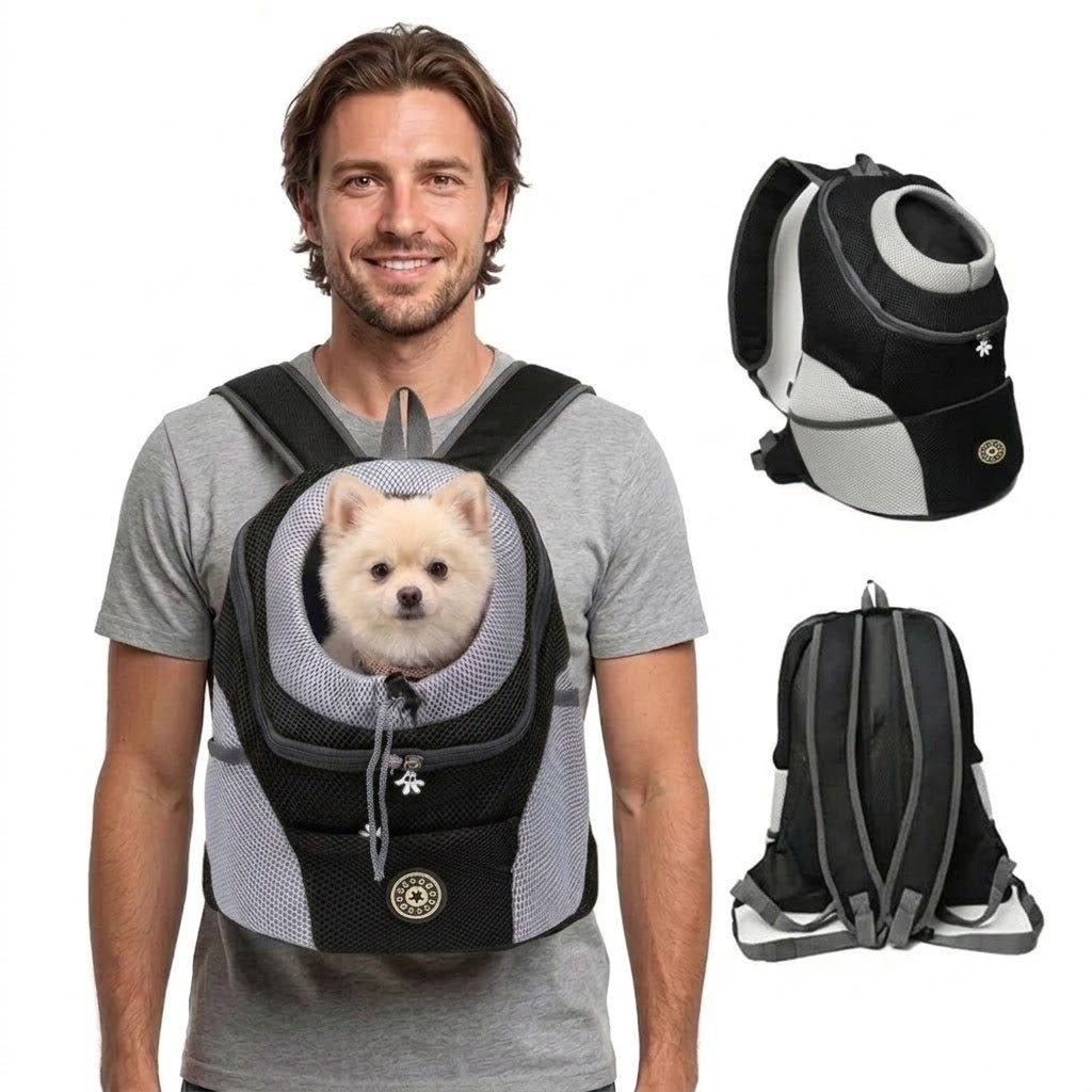 Zaino Porta Cane Ergonomico con Imbottitura e Spallacci Regolabili | Comfort e Sicurezza per Passeggiate e Escursioni