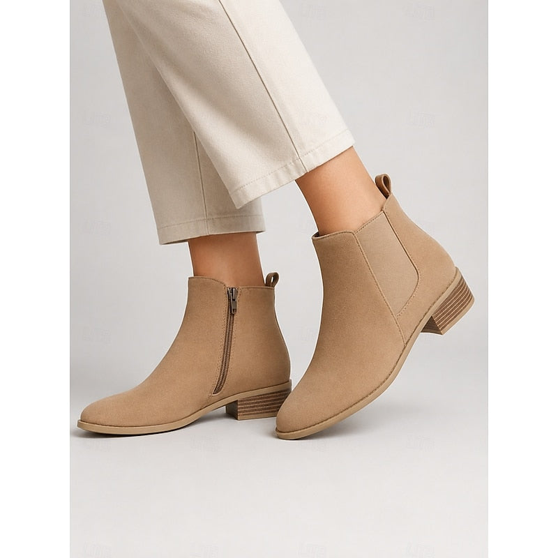 Emilia | Spitze Chelsea-Stiefeletten für Damen mit kleinem Blockabsatz - Eleganz für jeden Tag