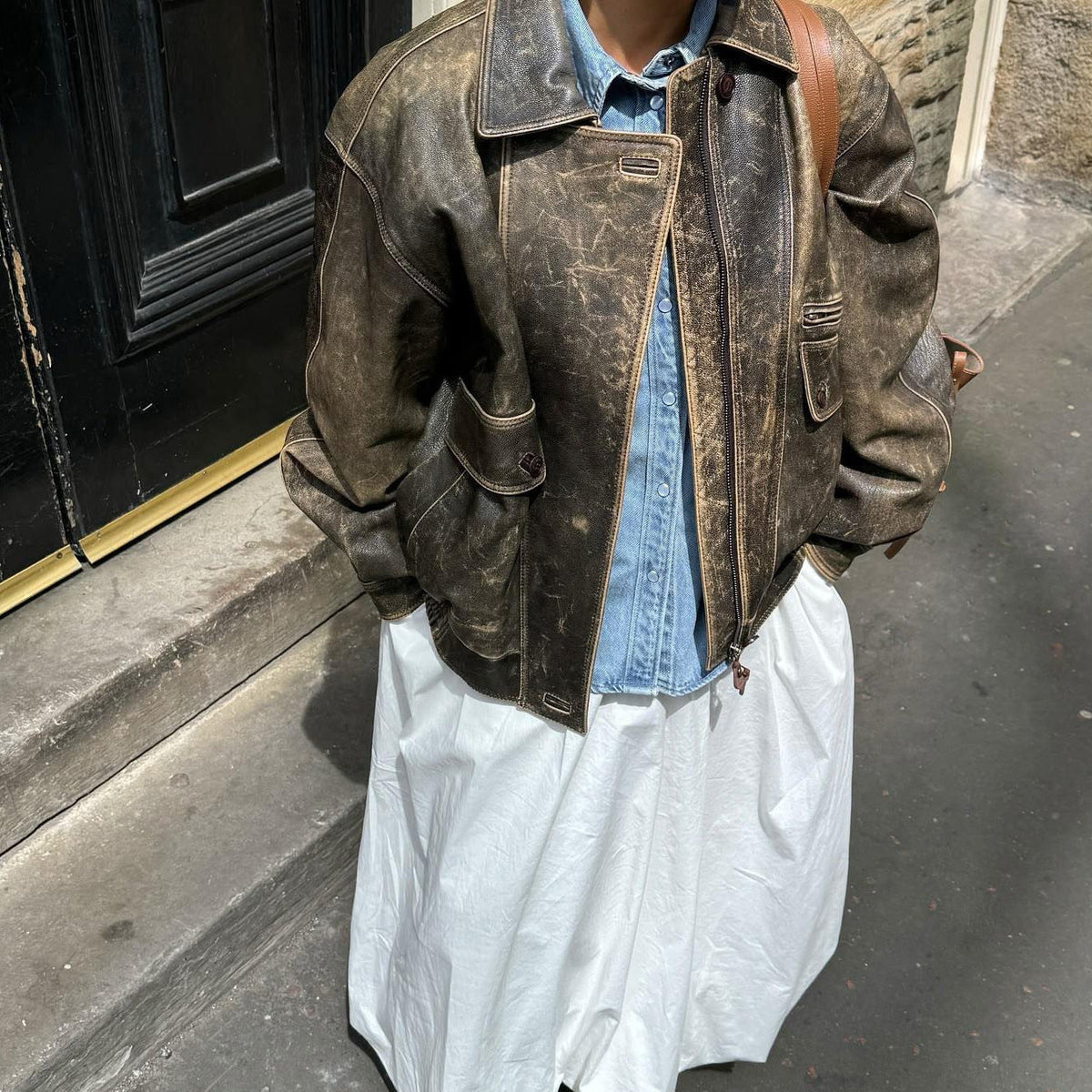 Ofelia | Women's Vintage Leather-Look Jacket, Retro Style - Urban Charm