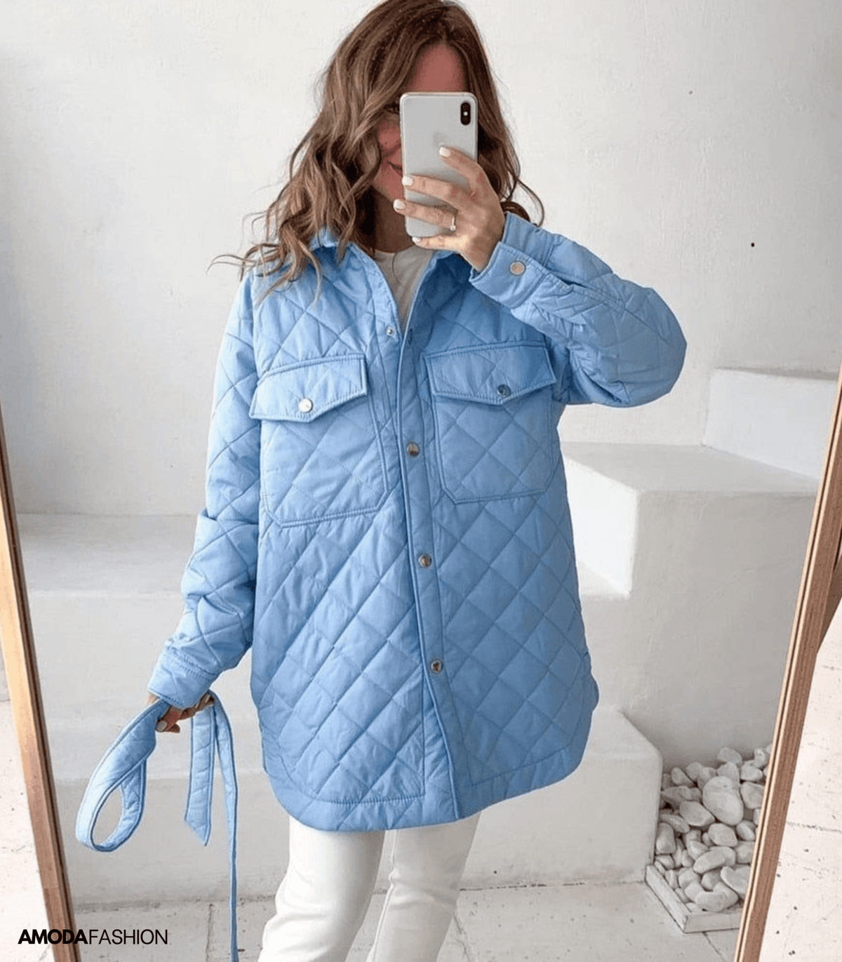 Erica | Oversized Quilted Women's Jacket with Belt - Relaxed Padded Winter Layer