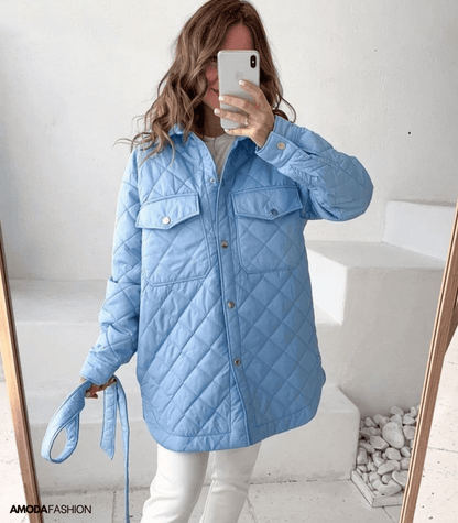 Erica | Oversized Quilted Women's Jacket with Belt - Relaxed Padded Winter Layer