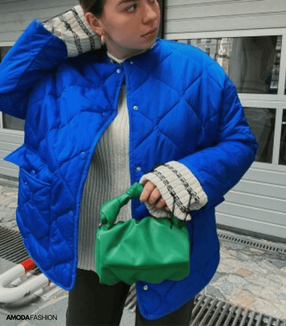 Erica | Oversized Quilted Women's Jacket with Belt - Relaxed Padded Winter Layer