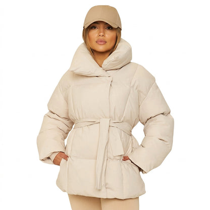 Amelia | Giacca Invernale Donna Trapuntata con Cintura - Eleganza Sagomata