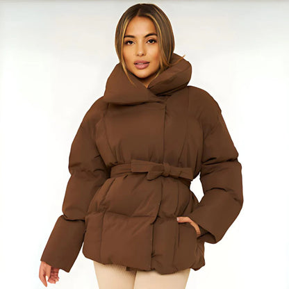 Amelia | Giacca Invernale Donna Trapuntata con Cintura - Eleganza Sagomata