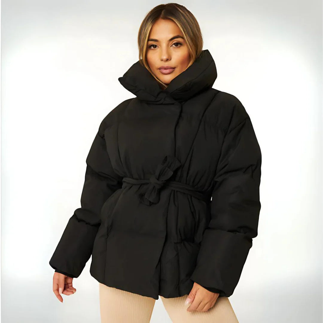 Amelia | Giacca Invernale Donna Trapuntata con Cintura - Eleganza Sagomata
