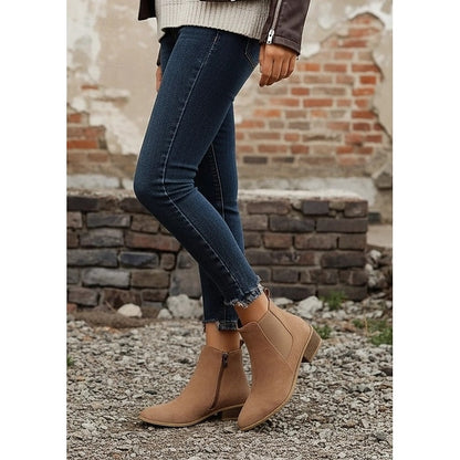Emilia | Spitze Chelsea-Stiefeletten für Damen mit kleinem Blockabsatz - Eleganz für jeden Tag